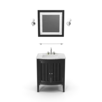 Wooden Bathroom Sink With Mirror