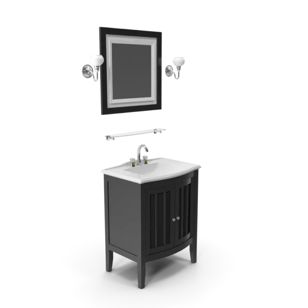 Wooden Bathroom Sink With Mirror