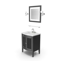 Wooden Bathroom Sink With Mirror