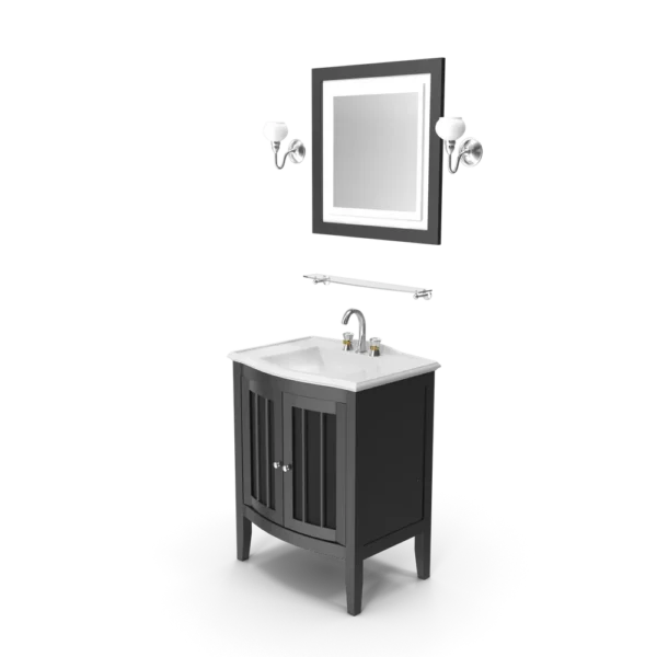 Wooden Bathroom Sink With Mirror